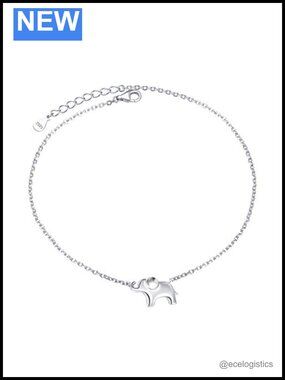 Sterling Silver Elephant Ankle Bracelet Adjustable Chain Anklet